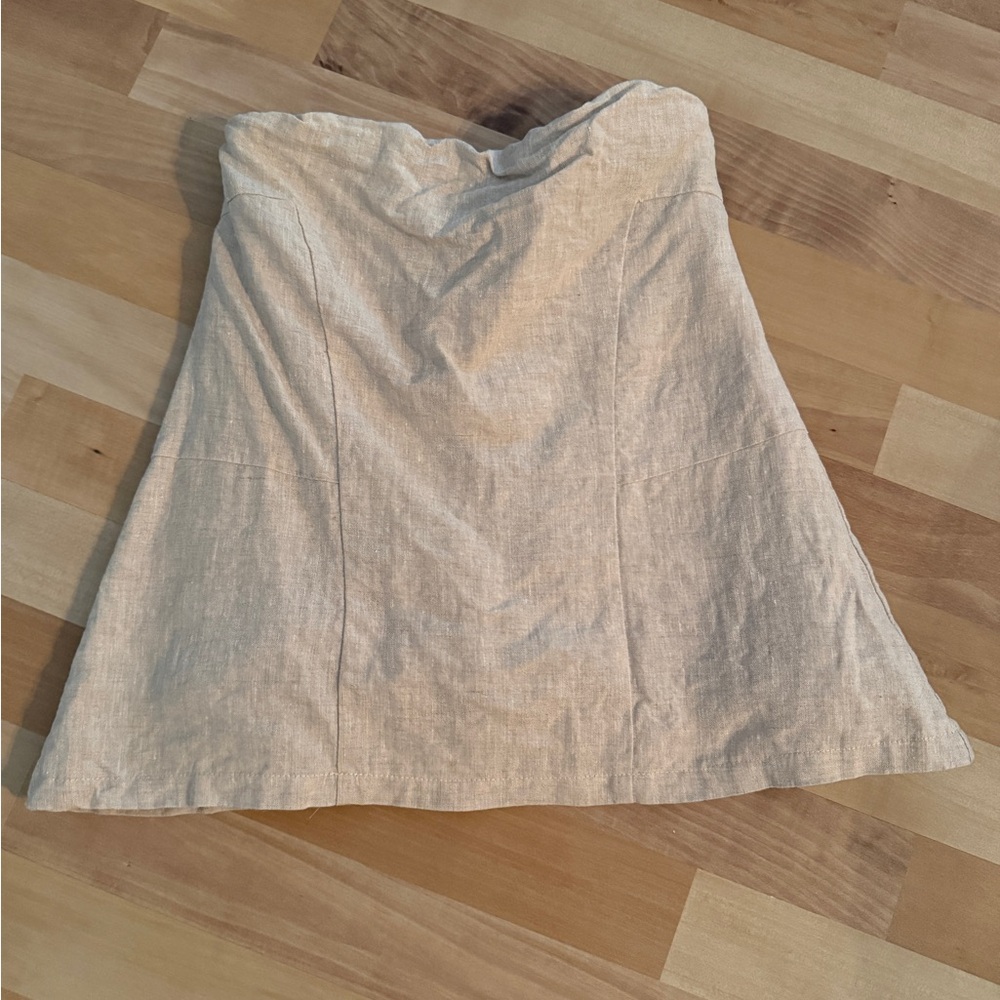 Beige Strapless Top